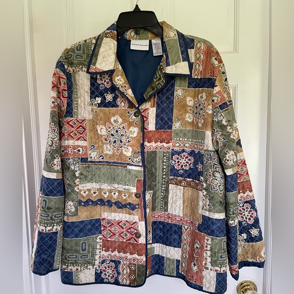 Alfred Dunner size 18 multicolored silk jacket - Picture 1 of 10